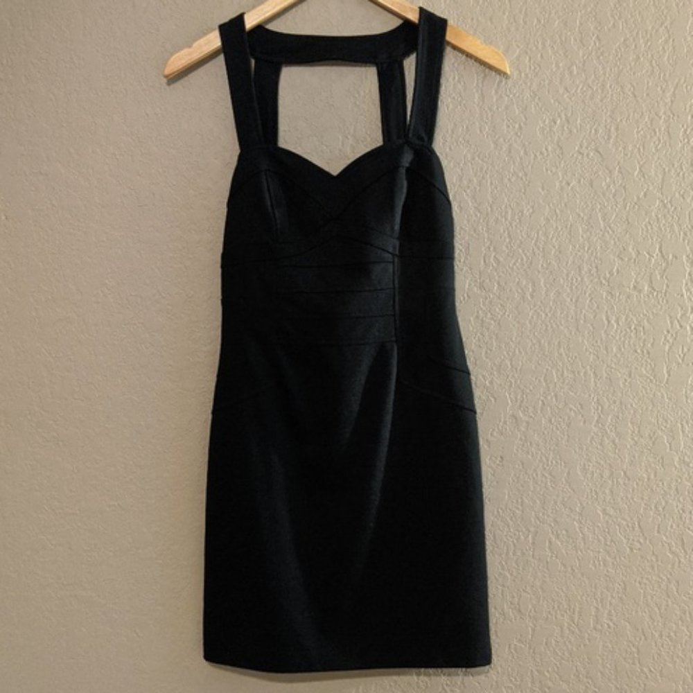 🎇 Rampage Black Bodycon Strappy Cocktail Dress M
